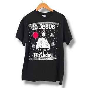 Delta Pro Weight Go Jesus Its Your Birthday Graphic Print Tee L‎